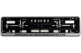 Kennzeichenhalter mit Wunschtext